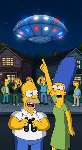 Bart’s Fake UFO Prank TERRIFIES Springfield! 👽😂 Insane Chaos