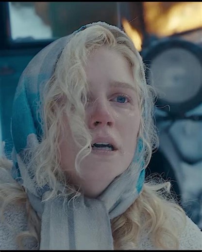 He Jumped Off the Train to Save Her in the Snow ❄️ #movie#film #shorts