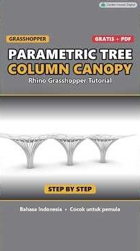 Grasshopper: Parametric Tree Column Canopy #Shorts