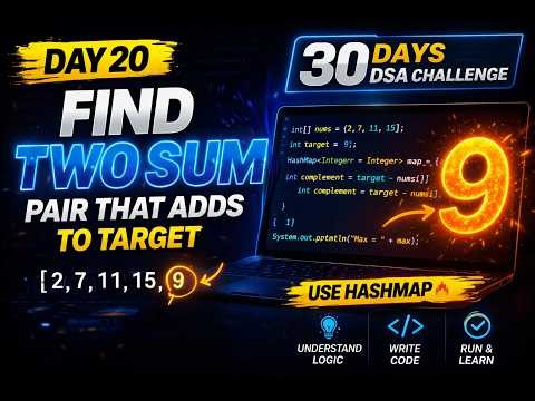 LeetCode 1 Two Sum 🔥 | Day 20 DSA | Most Asked Interview Question | MK TechVerse