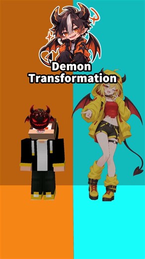 かわいい女の子悪魔の姿に大変身！？【マイクラ・まいぜんシスターズ】 #minecraft #animation #マイクラアニメ