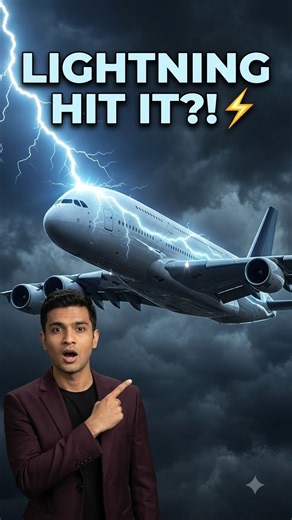 How Do Giant Airplanes Survive Being Hit by Lightning? ⚡✈️#Aviation #Lightning #Airplane #Aircraft