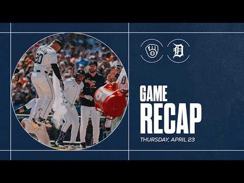 Game Highlights: Spencer Torkelson Hits Walk-Off Home Run to Win Series vs. Brewers | 4/23/26