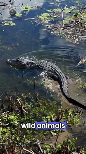 Where Alligators & Crocodiles Meet! 🐊 #shorts #Everglades #Alligator #Wildlife