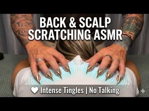 Back & Scalp Scratching ASMR 🤍 Intense Tingles No Talking