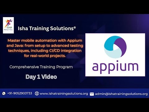 Master Mobile Automation with Appium Day 1 on 23rd Dec 2025 contact us +91 90529 03733 to enroll.