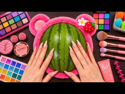ASMR Makeup on Watermelon 🍉 (No Talking)