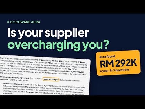 AI Invoice Audit: How DocuWare Aura Found RM 292K in Supplier Overcharges