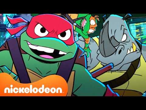 Ninja Turtles Battle Rocksteady 🦏⚔️ | Tales of the TMNT | Nicktoons