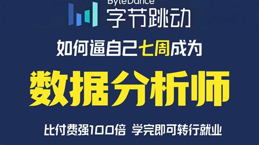 【七周学完数据分析】一周轻松入门python数据分析，用数据来证明你的实力！从入门到实战，学完即就业，带你玩转数分！
