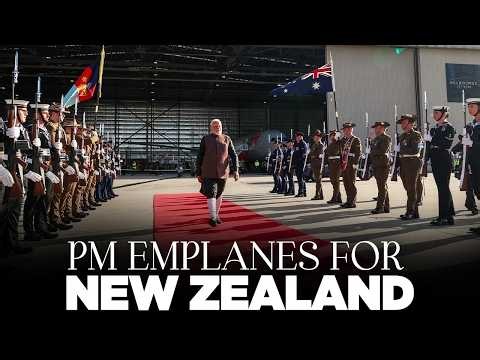 PM Modi emplanes for Auckland, New Zealand