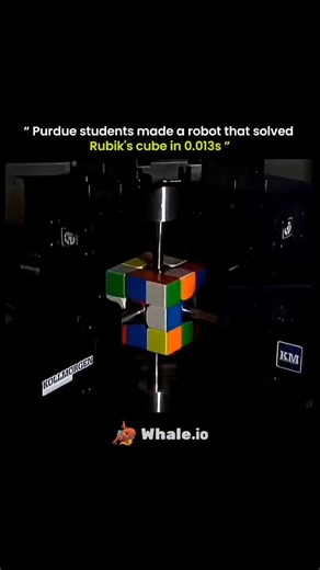 know Universe on Instagram: "Purdue students created an advanced robot. They spent months designing and testing it to solve a Rubik's cube faster than ever before. Their goal was to combine precision engineering with powerful programming. The results were incredible. During testing, the robot solved the cube in just 0.103 seconds, setting a new world record. The speed was so fast that it could barely be seen by the human eye. The project showed true teamwork and innovation. Each student played a