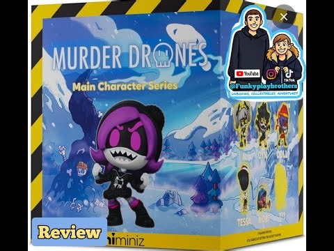 GLITCH GAMES MURDER DRONES MAIN CHARACTER SERIES ANIMINIZ MYSTERY FIGURE UNBOXING X REVIEW