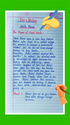 Short Story in English with Moral | English Story Writing | One Page Story Writing| Story Writing