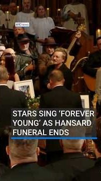 Stars close out Hansard funeral with ‘Forever Young’ | #RTENews