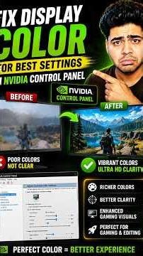 😱 NVIDIA Display Colors FIX! Best Control Panel Settings 🔥 #shorts