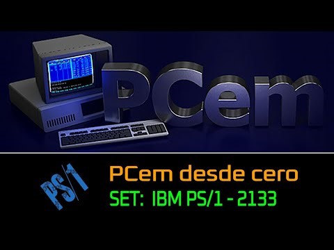 Emulador PCem. Set: IBM PS/1 + SB16 + CD-ROM. IBM DOS 5.0 y Windows 3.1, aplicaciones y juegos.