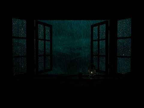 Dark Rainy Evening | Calming Window Ambience for Sleep