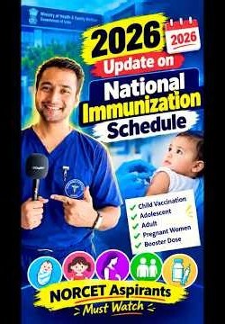 🚨2026 National Immunization Schedule Update 🔥 | Latest Vaccination Schedule for NORCET & Nursing