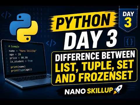 Python List, Tuple, Set and Frozen Set