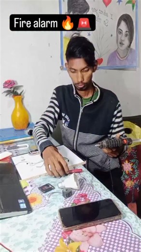 Desifix Ravi on Instagram: "Fire alarm system project #science #project #trending"