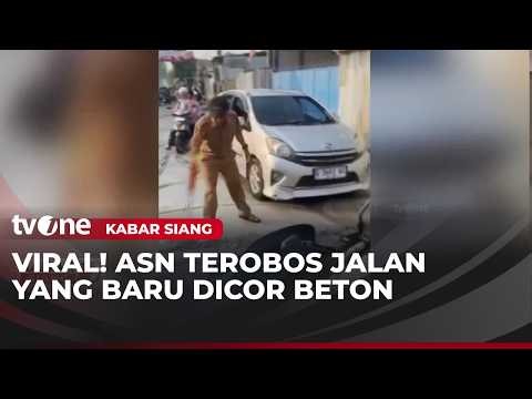 VIRAL! Jadi Contoh Buruk, ASN Terobos Jalan Dicor | Kabar Siang