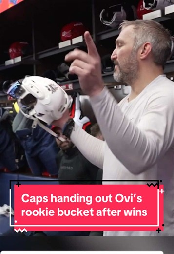 The Caps are really handing out Ovi's rookie bucket after wins now 😅🙌 (via Washington Capitals, H/T sammisilber/X)