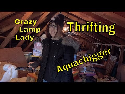 Thrifting Old Farm Buildings And Creepy Attic With Crazy Lamp Lady