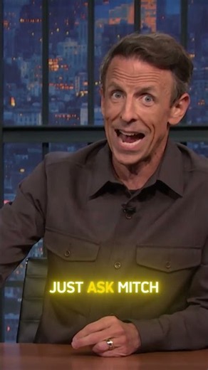 Seth Meyers vs. Mitch McConnell's 'Frozen' Moment 🥶 #sethmeyers #mitchmcconnell #comedy