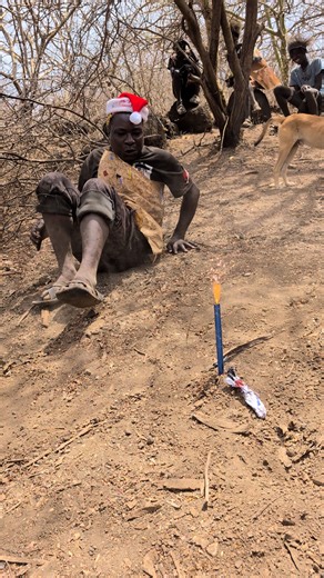 Dudukwe’s Shocked Reaction to Sudden Gunpowder Explosion #HunterLife #SurpriseMoment #GunpowderBlast #WildlifeHunting | Hadzabe Icon