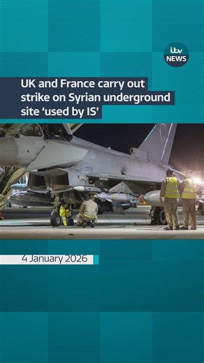 UK and France carry out strike on Syrian underground site ‘used by IS’ #itvnews #news | ITV News