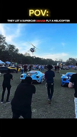 When a Supercar Driver Takes the Controls of a Helicopter 💀⚡ #supercars #helicopter #drift #shorts
