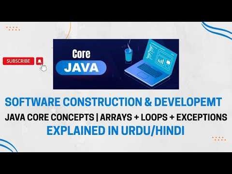 Java Lecture | Arrays, Loops, Exception Handling & Conditional Statements, User Input in Java