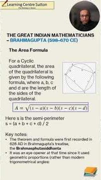 Indian Mathematicians - Brahmagupta (part 1)