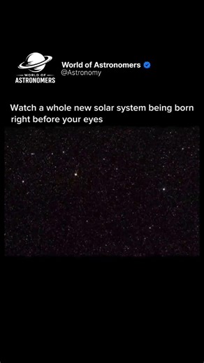 Watch a whole new solar system being born right before your eyes.