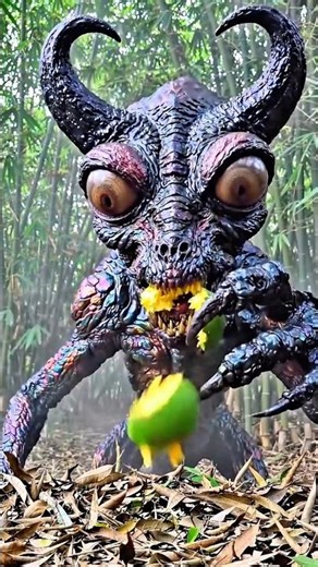 Alien Eats Worm-Infested Jungle Mango 😱🥭👽 #camping #bushcraft #survival #outdoors #SurvivalBogura
