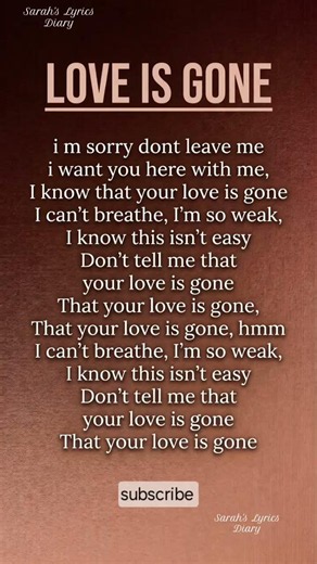 Love Is Gone - SLANDER ft. Dylan Matthew (Lyrics) 🎧