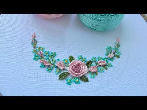 It's so Beautiful. Amazing hand embroidery rose design | super flower embroidery pattern