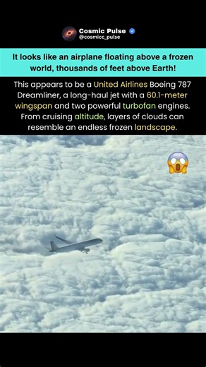 A Boeing 787 Above a Frozen World?! ☁️✈️ #shorts #trending #viral #aviation #cosmicpulse #airplane