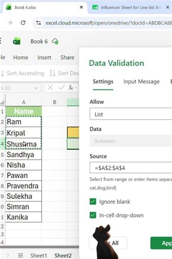 How to Create a Drop-Down List in Excel Using Data Validation