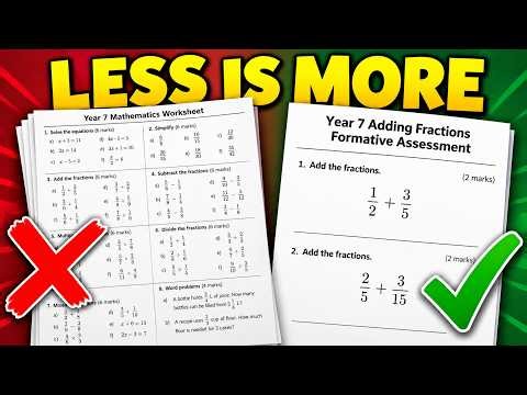 How to Write Better Maths Formative Assessments (Practical Example)