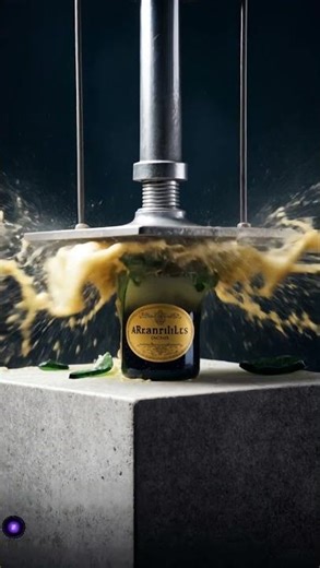 HYDRAULIC PRESS vs CHAMPAGNE BOTTLE 🍾💥