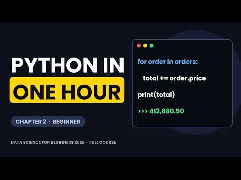 Python for Data Science: Variables, Loops & Functions | Data Science Course (2/18)