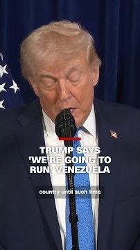 Trump says 'we're going to run' Venezuela
