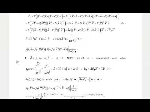 다변량 정규분포 (Multivariate normal distribution)