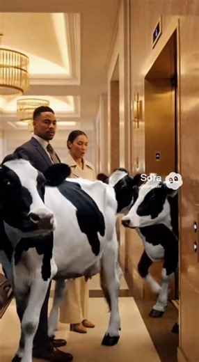 Who Let the Cows Into the Elevator #shorts #comedy #wtf