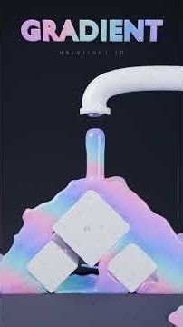 Red jelly vs water vs galaxy goo vs rainbow liquid, poured on a knife edge #satisfying #simulation