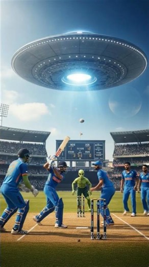 Aliens attack the city of Mumbai stadium 🏟️ but India team lose the aliens and indian wins #viral