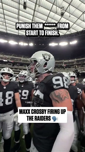 Preseason or not, maxx crosby is gonna get hype for his pregame speech 😤