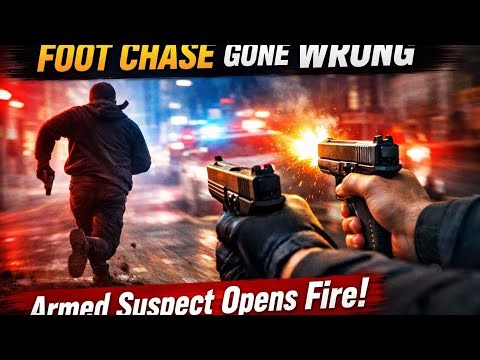 "LAPD Officers Face Gunfire in Dramatic Foot Pursuit"